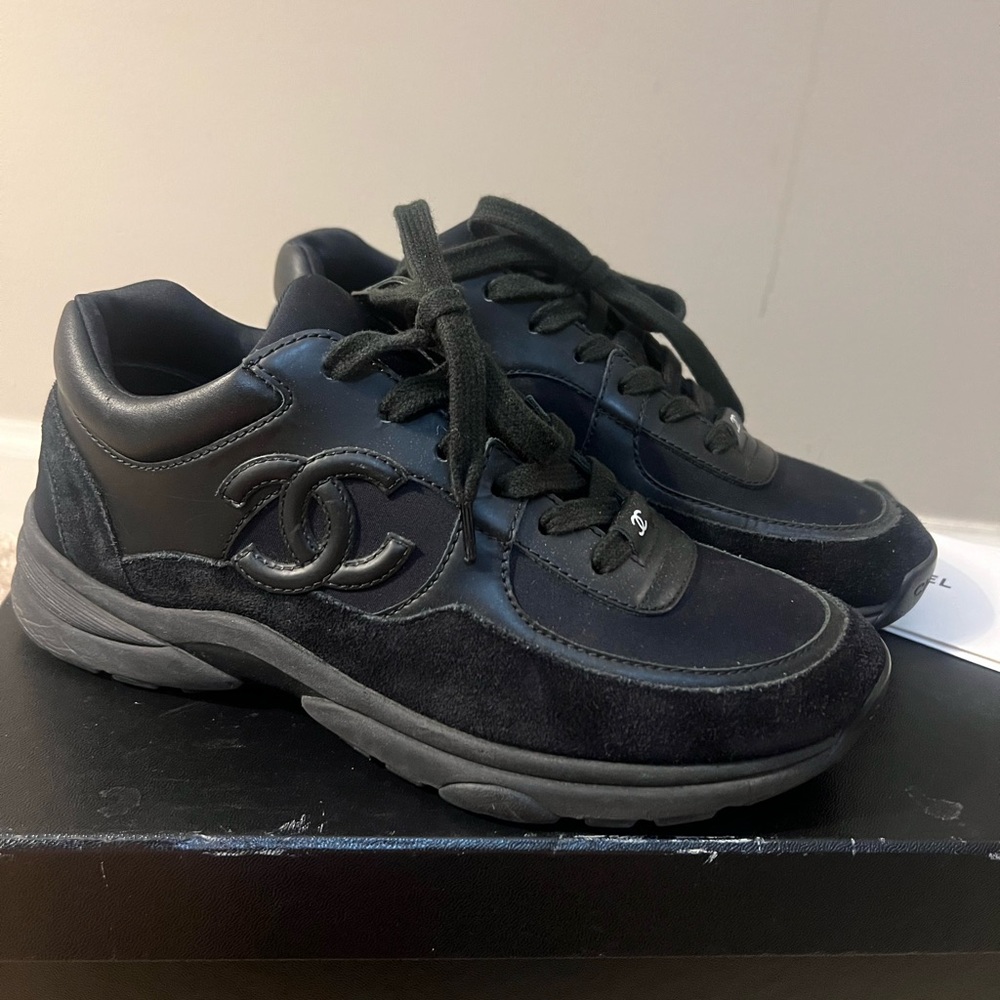 COPY - Black Chanel Trainers